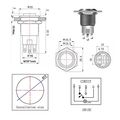 Werfamily 19mm Latching Push Button Switch 1no 1nc Spdt On Off Waterproof Stainless Steel Metal High Round Cap With White Led