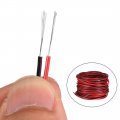 Uxcell Red Black Wire 2pin Extension Cable Cord 26 Awg Parallel Tin Plated Copper 10m Length For Led Strip Light