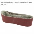 Uxcell 3-inch X 21-inch Aluminum Oxide Sanding Belt 320 Grits Sandpaper Lapped Joint For Sander 10pcs