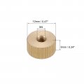 Uxcell Knurled Thumb Nuts 2pcs M4 X D12mm H6mm Brass Nut Flat Head Blind Hole Lock Adjusting For 3d Printer Parts