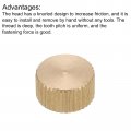 Uxcell Knurled Thumb Nuts 2pcs M4 X D12mm H6mm Brass Nut Flat Head Blind Hole Lock Adjusting For 3d Printer Parts