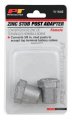 W1646 Zinc Female Stud Post Adapter 3 8 In 2 Pack For Top Terminal Battery Cables With Threaded Steel Insert And Hex Base