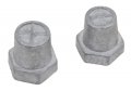 W1646 Zinc Female Stud Post Adapter 3 8 In 2 Pack For Top Terminal Battery Cables With Threaded Steel Insert And Hex Base