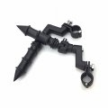 Hongk- Black Bamboo Style Foot Peg Footrest With Mounting Kit Clamps Fits Front Engine Guards 1 Diameter Tubing Compatible
