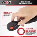 Abn Socket Ratchet Set 3pc Ratcheting Wrench With Reversible 72 Tooth Mechanism For 1 4 3 8 And 2in Sockets