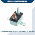 Hihaha Stud Circuit Breakers With Crosswise Bracket Automatic Reset Breaker Bolt For Car Truck Rv Boat Durable 25a Dc 12v-24v 5