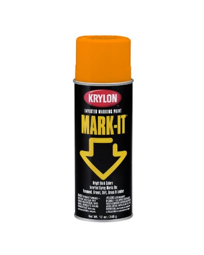 Krylon Rdmi1000a Mark-it Inverted Spray Orange Fluorescent 12 Ounce