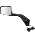 Hood Tow Mirror Truck Door Left Fit For 2004-2018 Volvo Vnl Vn Series Turn Signal Light Manual Control With Chrome Housing