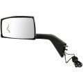 Hood Tow Mirror Truck Door Left Fit For 2004-2018 Volvo Vnl Vn Series Turn Signal Light Manual Control With Chrome Housing