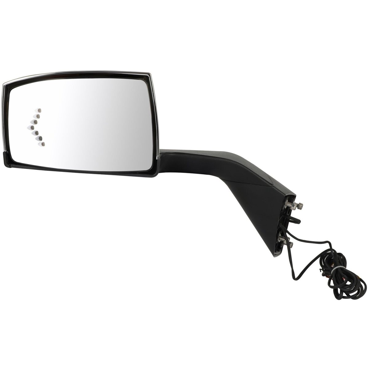Hood Tow Mirror Truck Door Left Fit For 2004-2018 Volvo Vnl Vn Series Turn Signal Light Manual Control With Chrome Housing
