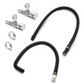 Hvac Heater Hose Assembly W Metal Tee Connector Kit Fits For 2000-2014 Escalade Chevy Silverado Suburban Gmc Yukon Core Supply 