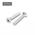 Uxcell 1 4-20x1-1 2 Flat Head Machine Screws Phillips 304 Stainless Steel Bolts 25pcs