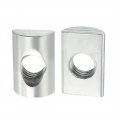 Uxcell Half Round Roll-in Nut M8 Threaded For 4040 Series Aluminum Extrusions Profile Pack Of 10