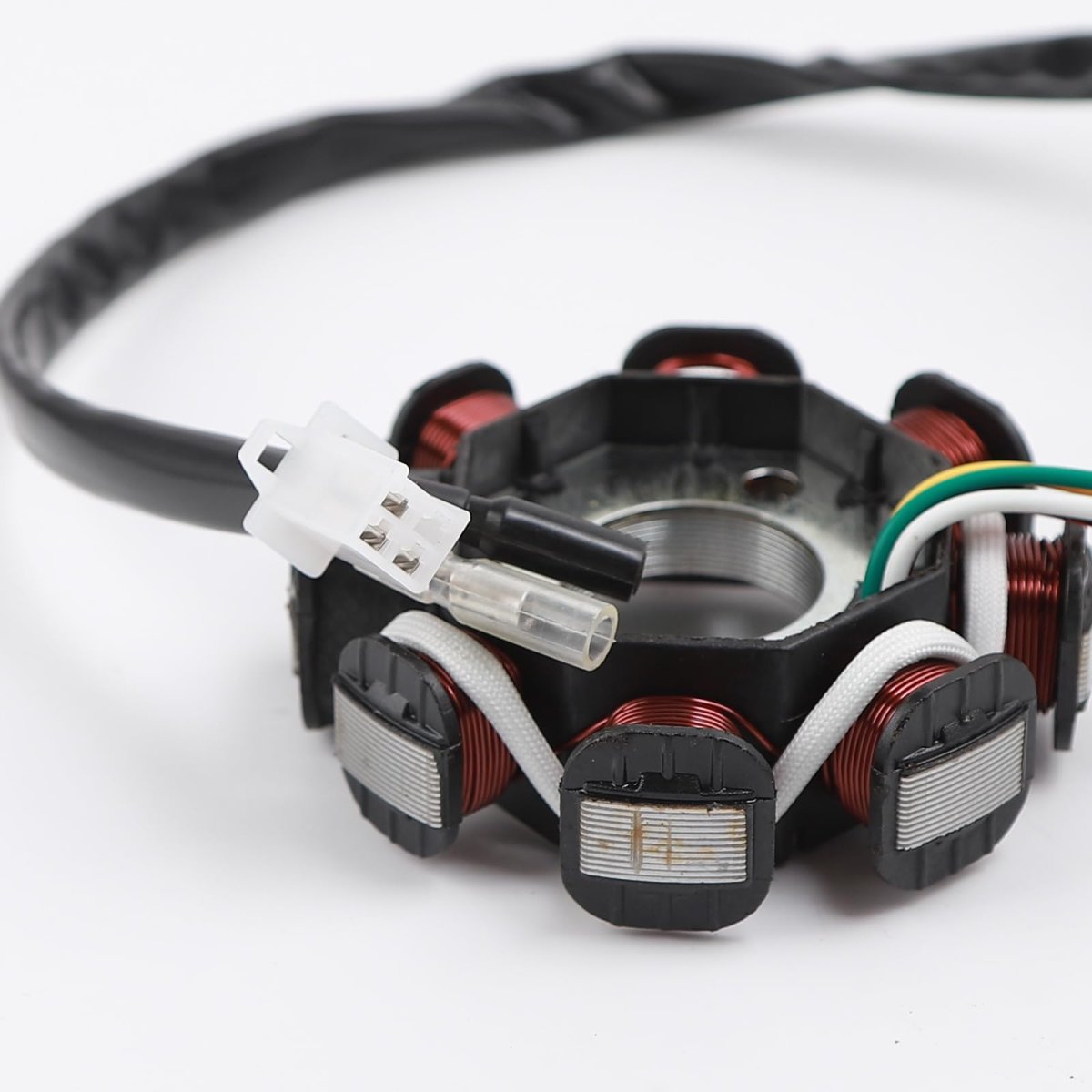 Minho Ac 8-poles Magneto Stator In Copper Material Come With Pick-up Trigger For Chinese Gy6 4-stroke 152qmi 157qmj 150cc