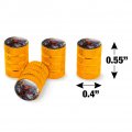 Red Dragon And Baby Dragons Valve Stem Caps For Tire Rim Wheel Aluminum Yellow