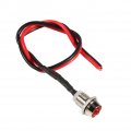4pcs 12v 8mm Led Panel Pilot Dash Warning Light Indicator Lamp Universal Compatible With Car Van Boat Red