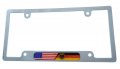 Usa Germany Flag Car License Plate Frame Chrome Plated Plastic Tag Holder Cp08