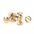 Seroni 10pcs Solid Brass Binding Screws Nail Stud Rivets For Photo Album Leather Craft Studs Belt Wallet Fasteners 10mm Cap