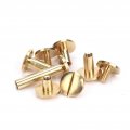 Seroni 10pcs Solid Brass Binding Screws Nail Stud Rivets For Photo Album Leather Craft Studs Belt Wallet Fasteners 10mm Cap
