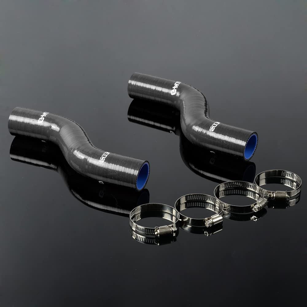 Silicone Radiator Turbo Hose Kit Replacement For 1970-1975 Nissan Datsun 240z 260z 2pcs Black