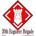 U S Army 20th Engineer Brigade Sticker 3-1 4 X3-1 2 