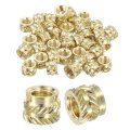 Knurled Insert Nuts 30pcs M6 X 7mm Length 9mm Od 3d Printing Brass Female Threadeds Heat Set Insert Embedment Nut 