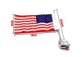 Motocycle Flag Pole Mount 5 X 9 Homeland Security Compatible With Gl1800 Gl1500 Goldwing All Years