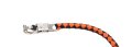 Dream Apparel 42a Leather Motorcycle Get Back Whip For Handlebar Fringed Biker With Pool Ball Black And Orange