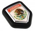 Durango Mexico Flag Car Truck Black Shield Grill Badge Grille Mount Emblem Country State