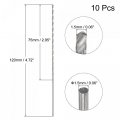 Uxcell 10 Pcs 1 5mm Mini Micro Twist Drill Bits High-speed Steel Straight Shank Extra Long Bit 120mm For Aluminum Alloy
