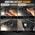 Hercoo License Plate Lights Lamp Lens Black Clips Housing Compatible With 2003-2018 Dodge Ram 1500 2500 3500 Pickup Truck Rear