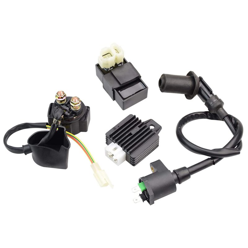 Goofit Ignition Coil Cdi Solenoid Relay Voltage Regulator Kit For Gy6 50cc 125cc 150cc Engine Atv Go Kart Dirt Bike Pit Scooter
