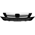 Front Upper Lower Bumper Grille Mesh Grill Cover Guard For Honda Crv 2007 2008 2009 Black Chrome Trim