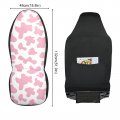 Alaza Pink Cow Print Camo Camoflage Car Seat Covers Fronts Only For Women Men Seat W Organizer Pocket Cars Suv Truck Sedan 2