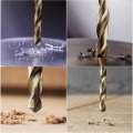 Uxcell High Speed Steel Straight Shank Twist Drill Bit Fully Ground Titanium Coated 1 8mm Drilling Dia 12 Pcs