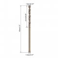 Uxcell High Speed Steel Straight Shank Twist Drill Bit Fully Ground Titanium Coated 1 8mm Drilling Dia 12 Pcs