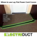 Electriduct Lay Flat Electrical Power Extension Cord Duplex Receptacle Cable Protector 25 Feet Beige
