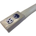 Electriduct Lay Flat Electrical Power Extension Cord Duplex Receptacle Cable Protector 25 Feet Beige