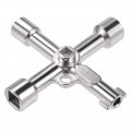 Uxcell Electrical Cabinet Key 4-way Multi-functional Triangle Square Water Meter Box Safety