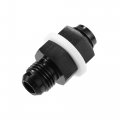 X Autohaux 2pcs Car Male An6 6an To Flare Hose Reducer Fuel Line Fitting Adapter Oil Cooler Bulkhead Aluminum Alloy Black