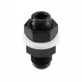 X Autohaux 2pcs Car Male An6 6an To Flare Hose Reducer Fuel Line Fitting Adapter Oil Cooler Bulkhead Aluminum Alloy Black