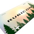 Ipick Image Made For Jeep Rubicon Green Forrest Sillhouette Graphic Special Aluminum Metal License Plate