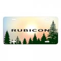 Ipick Image Made For Jeep Rubicon Green Forrest Sillhouette Graphic Special Aluminum Metal License Plate