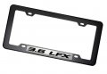 Erpart Black Carbon Fiber Look License Plate Frame With 3 6 Lfx On Silver Highly Polished Real Aluminum Emblem