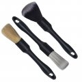 Gift2u 3 Pieces Boars Hair Ultra Soft Car Detail Brushes Auto Detailing Brush Set Different Premium Boar Mixed Fiber With 