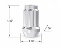 24pcs Black Spline Drive Lug Nuts 1 2x20 Threads 4 Inch Length Closed End Cone Acorn Taper Seat Includes Socket Key Tool