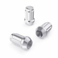 24pcs Black Spline Drive Lug Nuts 1 2x20 Threads 4 Inch Length Closed End Cone Acorn Taper Seat Includes Socket Key Tool