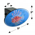 Red Lionfish Invasive Species Oval Tow Trailer Hitch Cover Plug Insert