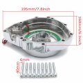 Smt-moto Smt- Red Led Glass See Through Engine Cover Compatible With Suzuk Gsx1300r Hayabusa 1999-2020 Chrome