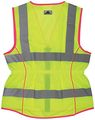 Mcr Safety Lvcl2mls Ladies Sized Class 2 Lightweight Vest Silver Reflective Stripe Zipper Front Lime Small 